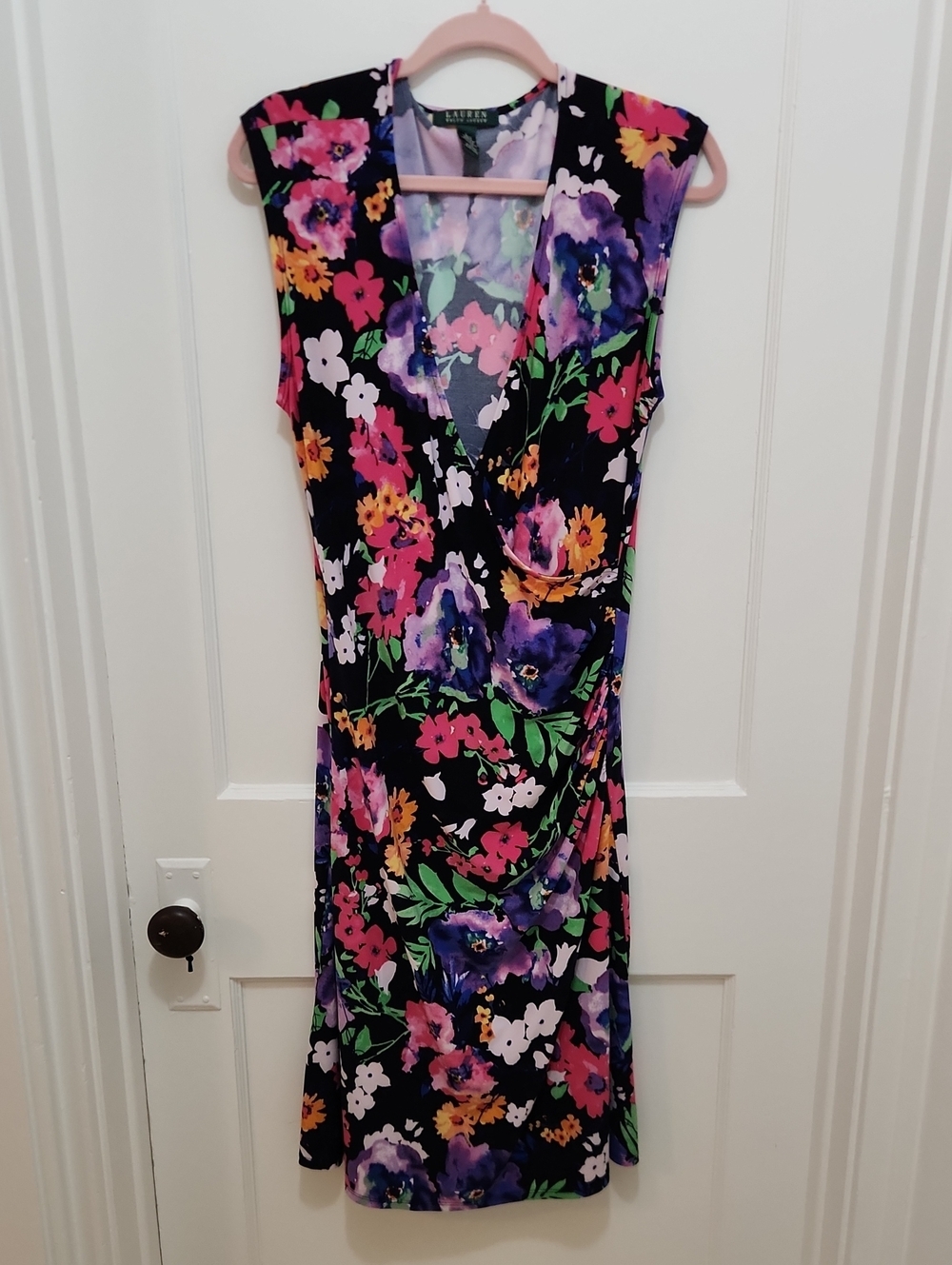 Lauren Ralph Lauren Sleeveless Floral Midi Dress Size Large